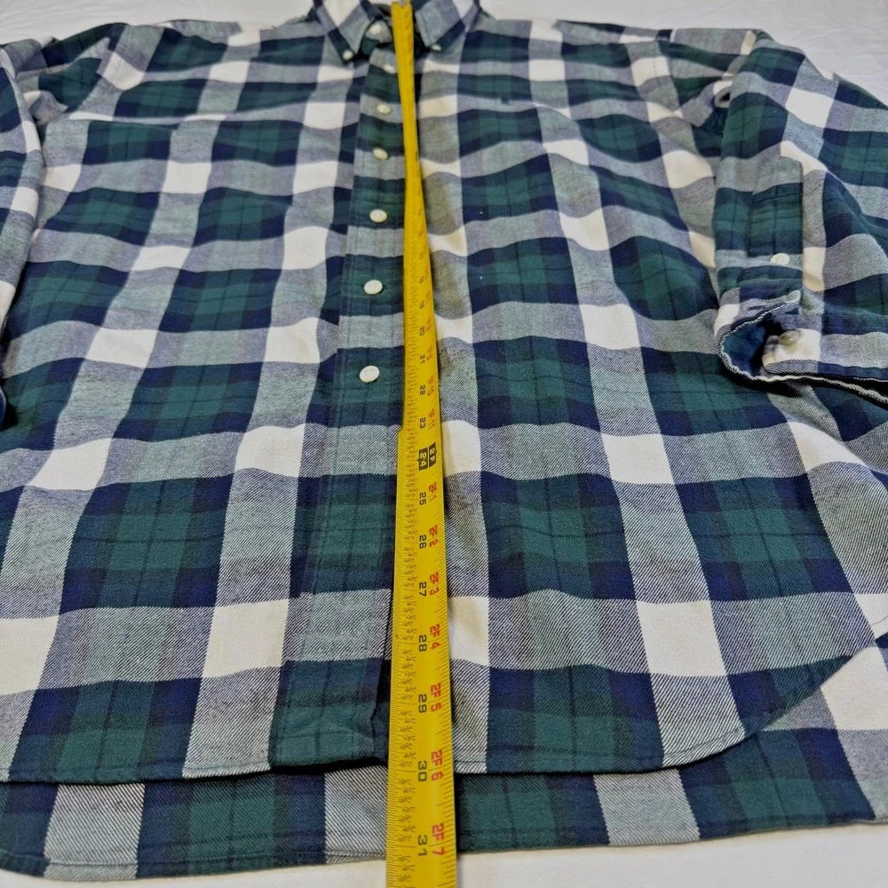Vintage‎ Ralph Lauren Blake Shirt Green Blue Tartan Plaid Flannel Men's Size L
